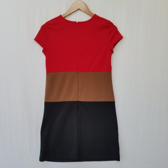 LOFT Ann Taylor Striped Color Block Comfy Knit Tee Shirt Dress - Picture 5 of 9